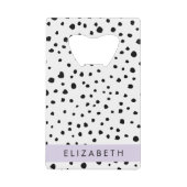 Dalmatiner Punkte, Punkte, schwarz und weiß, Ihr N Geldbeutel Flaschenöffner (Vorderseite)