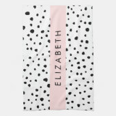 Dalmatiner Punkte, Punkte, schwarz und weiß, Ihr N Geschirrtuch (Vertikal)