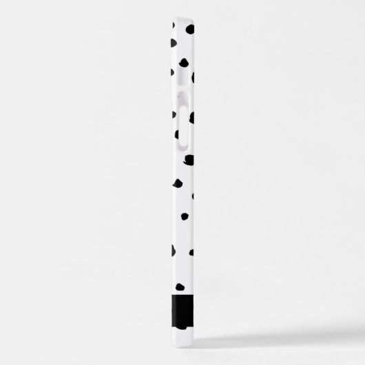 Dalmatiner Punkte, Punkte, schwarz und weiß, Ihr N iPhone Hülle (Linke Seite)