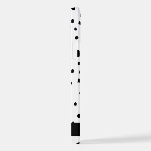 Dalmatiner Punkte, Punkte, schwarz und weiß, Ihr N iPhone Hülle (Rechte Seite)