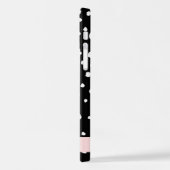 Dalmatiner Punkte, Punkte, schwarz und weiß, Ihr N iPhone Hülle (Linke Seite)