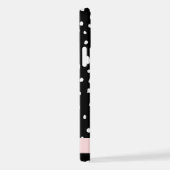 Dalmatiner Punkte, Punkte, schwarz und weiß, Ihr N iPhone Hülle (Rechte Seite)