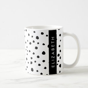 Dalmatiner Punkte, Punkte, schwarz und weiß, Ihr N Kaffeetasse