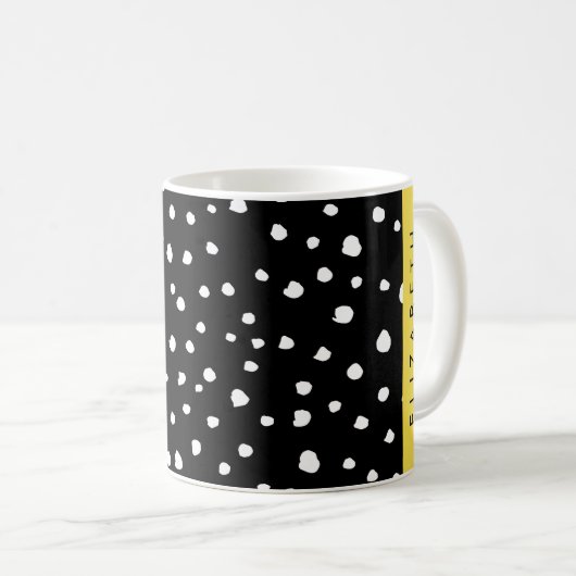 Dalmatiner Punkte, Punkte, schwarz und weiß, Ihr N Kaffeetasse (VorderseiteRechts)