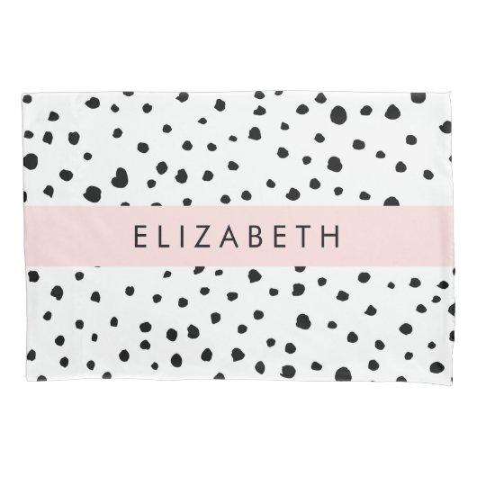 Dalmatiner Punkte, Punkte, schwarz und weiß, Ihr N Kissenbezug (Vorderseite)