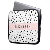 Dalmatiner Punkte, Punkte, schwarz und weiß, Ihr N Laptopschutzhülle (Vorderseite Links)