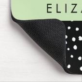 Dalmatiner Punkte, Punkte, schwarz und weiß, Ihr N Mousepad (Ecke)