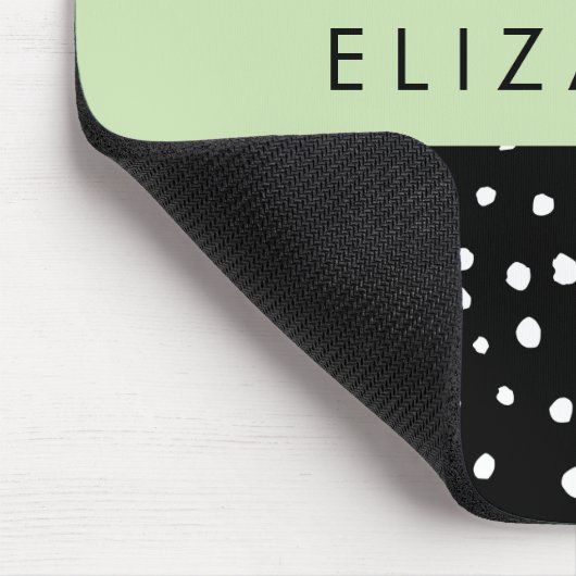 Dalmatiner Punkte, Punkte, schwarz und weiß, Ihr N Mousepad (Ecke)