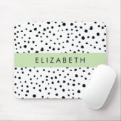 Dalmatiner Punkte, Punkte, schwarz und weiß, Ihr N Mousepad (Mit Mouse)