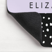 Dalmatiner Punkte, Punkte, schwarz und weiß, Ihr N Mousepad (Ecke)