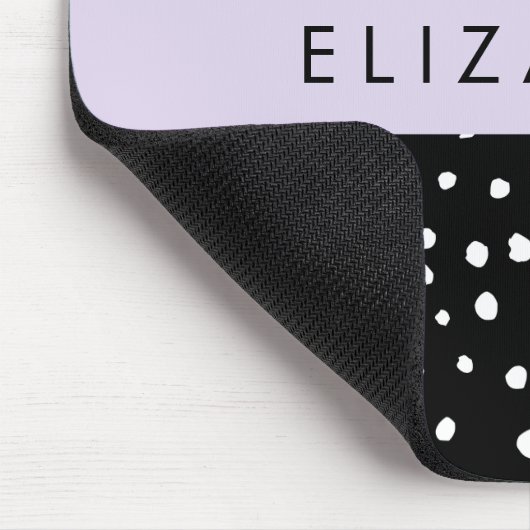 Dalmatiner Punkte, Punkte, schwarz und weiß, Ihr N Mousepad (Ecke)