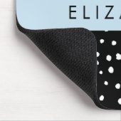 Dalmatiner Punkte, Punkte, schwarz und weiß, Ihr N Mousepad (Ecke)