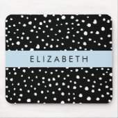 Dalmatiner Punkte, Punkte, schwarz und weiß, Ihr N Mousepad (Vorne)