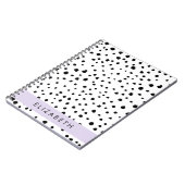 Dalmatiner Punkte, Punkte, schwarz und weiß, Ihr N Notizblock (Linke Seite)
