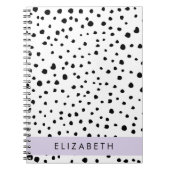Dalmatiner Punkte, Punkte, schwarz und weiß, Ihr N Notizblock (Vorderseite)