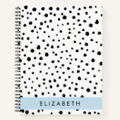 Dalmatiner Punkte, Punkte, schwarz und weiß, Ihr N Notizblock (Vorderseite)