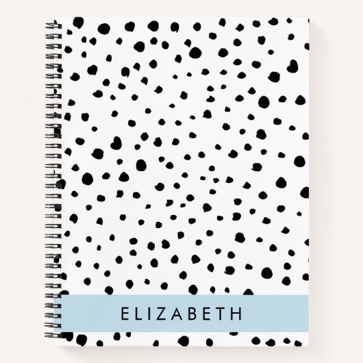 Dalmatiner Punkte, Punkte, schwarz und weiß, Ihr N Notizblock (Vorderseite)
