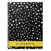 Dalmatiner Punkte, Punkte, schwarz und weiß, Ihr N Notizblock (Vorderseite)