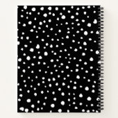 Dalmatiner Punkte, Punkte, schwarz und weiß, Ihr N Notizblock (Rückseite)