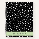 Dalmatiner Punkte, Punkte, schwarz und weiß, Ihr N Notizblock (Vorderseite)