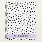 Dalmatiner Punkte, Punkte, schwarz und weiß, Ihr N Planer (Vorderseite)