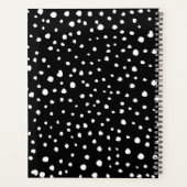Dalmatiner Punkte, Punkte, schwarz und weiß, Ihr N Planer (Rückseite)