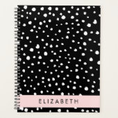 Dalmatiner Punkte, Punkte, schwarz und weiß, Ihr N Planer (Vorderseite)