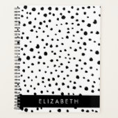 Dalmatiner Punkte, Punkte, schwarz und weiß, Ihr N Planer (Vorderseite)