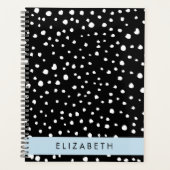 Dalmatiner Punkte, Punkte, schwarz und weiß, Ihr N Planer (Vorderseite)