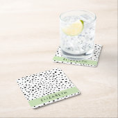 Dalmatiner Punkte, Punkte, schwarz und weiß, Ihr N Rechteckiger Pappuntersetzer (Vor Ort)