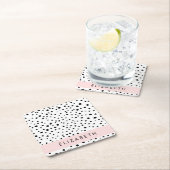 Dalmatiner Punkte, Punkte, schwarz und weiß, Ihr N Rechteckiger Pappuntersetzer (Vor Ort)