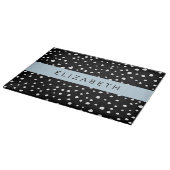 Dalmatiner Punkte, Punkte, schwarz und weiß, Ihr N Schneidebrett (Ecke)