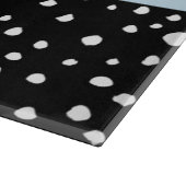 Dalmatiner Punkte, Punkte, schwarz und weiß, Ihr N Schneidebrett (Ecke)
