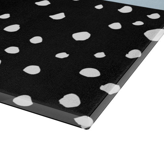 Dalmatiner Punkte, Punkte, schwarz und weiß, Ihr N Schneidebrett (Ecke)