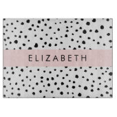 Dalmatiner Punkte, Punkte, schwarz und weiß, Ihr N Schneidebrett (Vorderseite)