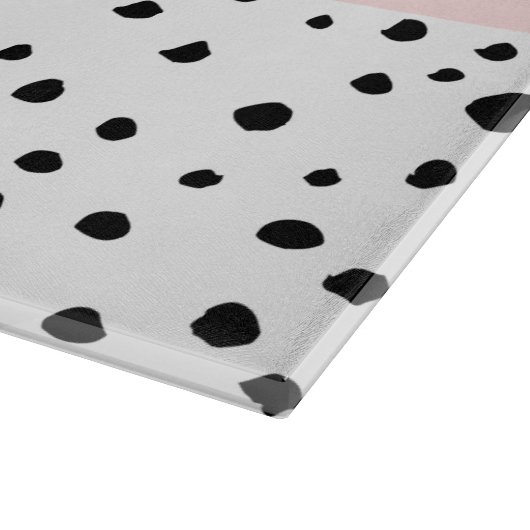 Dalmatiner Punkte, Punkte, schwarz und weiß, Ihr N Schneidebrett (Ecke)