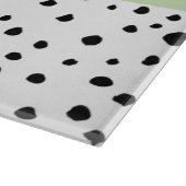 Dalmatiner Punkte, Punkte, schwarz und weiß, Ihr N Schneidebrett (Ecke)