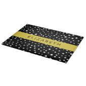 Dalmatiner Punkte, Punkte, schwarz und weiß, Ihr N Schneidebrett (Ecke)