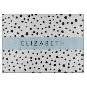 Dalmatiner Punkte, Punkte, schwarz und weiß, Ihr N Schneidebrett