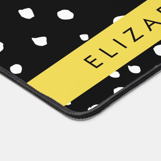 Dalmatiner Punkte, Punkte, schwarz und weiß, Ihr N Schreibtischunterlage (Ecke)