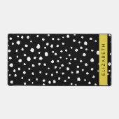 Dalmatiner Punkte, Punkte, schwarz und weiß, Ihr N Schreibtischunterlage (Vorderseite)