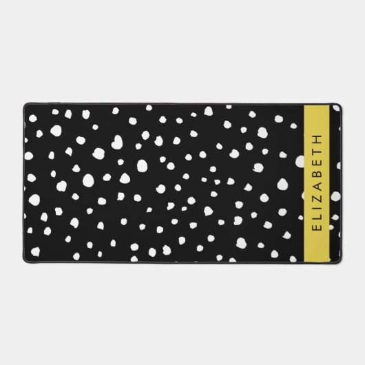 Dalmatiner Punkte, Punkte, schwarz und weiß, Ihr N Schreibtischunterlage (Vorderseite)