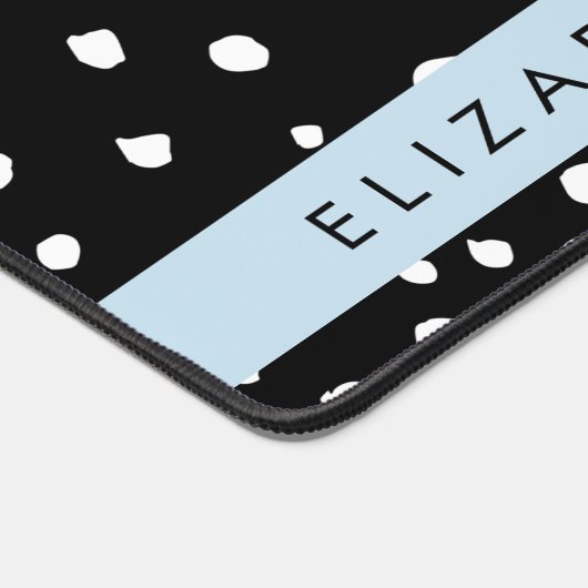 Dalmatiner Punkte, Punkte, schwarz und weiß, Ihr N Schreibtischunterlage (Ecke)