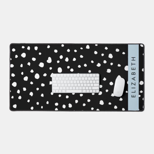 Dalmatiner Punkte, Punkte, schwarz und weiß, Ihr N Schreibtischunterlage (Tastatur & Maus)