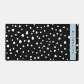 Dalmatiner Punkte, Punkte, schwarz und weiß, Ihr N Schreibtischunterlage (Vorderseite)