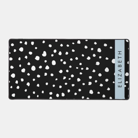 Dalmatiner Punkte, Punkte, schwarz und weiß, Ihr N Schreibtischunterlage (Vorderseite)