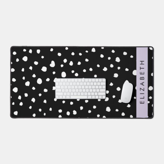 Dalmatiner Punkte, Punkte, schwarz und weiß, Ihr N Schreibtischunterlage (Tastatur & Maus)