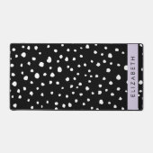 Dalmatiner Punkte, Punkte, schwarz und weiß, Ihr N Schreibtischunterlage (Vorderseite)