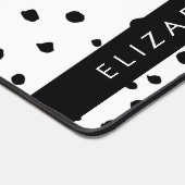 Dalmatiner Punkte, Punkte, schwarz und weiß, Ihr N Schreibtischunterlage (Ecke)