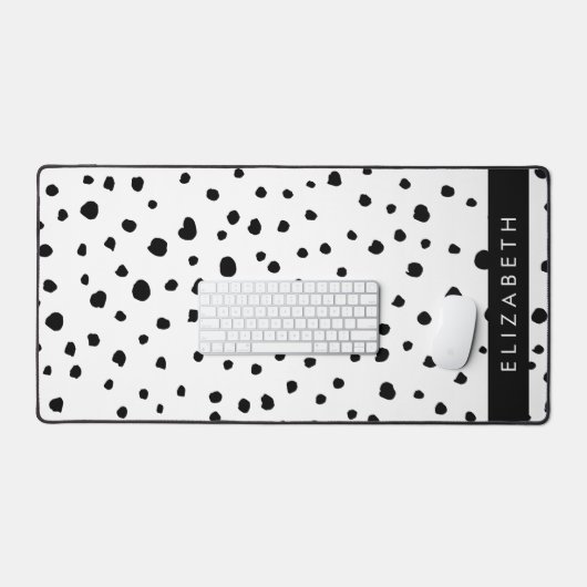 Dalmatiner Punkte, Punkte, schwarz und weiß, Ihr N Schreibtischunterlage (Tastatur & Maus)